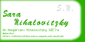 sara mihalovitzky business card